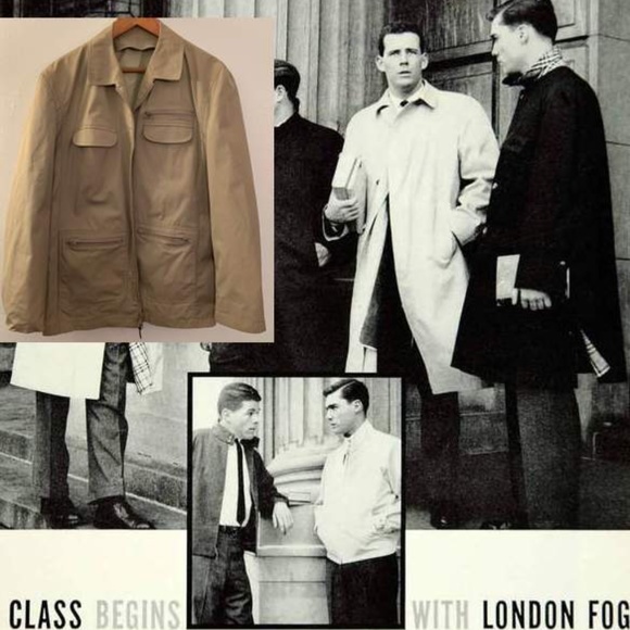 London Fog Unisex Raincoat 42R No Zip-In Liner - Picture 2 of 5